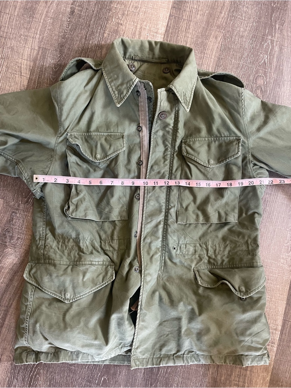Vtg M1951 Field Jacket. Size Small/Short *flaws* - Picture 7 of 11
